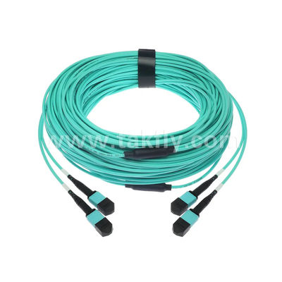 MPO/MTP Patchcord 24-Core Trunk Cable Jumper الألياف الضوئية لمركز البيانات AI FTTX