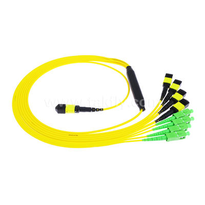 MPO/MTP Patchcord كابل Fanout Splitter SC/LC/FC/ST/MPO الألياف الضوئية لمركز البيانات AI FTTx Telecom