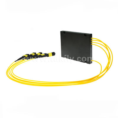 MPO/MTP Fanout Cable PLC Splitter 1x4 SM/MM الألياف الضوئية لمركز البيانات FTTX