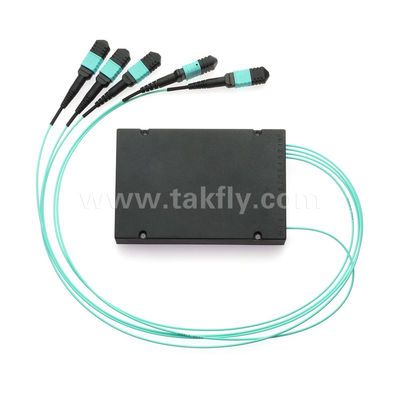MPO/MTP Fanout Cable PLC Splitter 1x4 SM/MM الألياف الضوئية لمركز البيانات FTTX