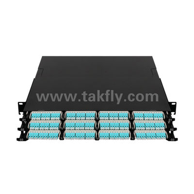 MPO لوحة التصحيح MTP كاسيت 144 نواة فائقة الكثافة الألياف الضوئية لمركز البيانات FTTX
