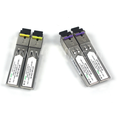 1.25G SFP BIDI منتقل بصري Tx1490/Rx1550nm 80KM SMF DDM LC CISCO JUNIPER HUAWEI متوافق