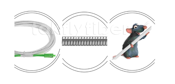 المقاومة للقوارض G657A2 SC APC Fiber Optic Patchcord كابل التصحيح المصنوع من الألياف المدرعة SM 3.0mm