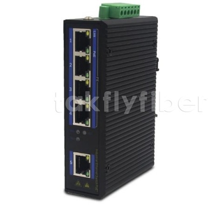مفتاح PoE الصناعي 4 منفذ 10/100Mbps PoE + 1 منفذ 10/100Mbps Ethernet