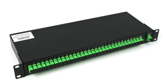 1260-1560nm SM PLC 1 × N و 2 × N Splitter Rack Mount Fiber Optic PLC Splitter
