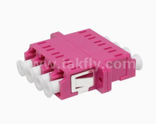 LC Quad APC Upc 4 cores Adapter الألياف الضوئية مع اللفافة Simplex و Duplex Style
