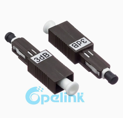 1310/1550nm Mu/PC Fiber Optic Attenuator -30dB النوع الواسع من درجات الحرارة من الذكر إلى الإناث