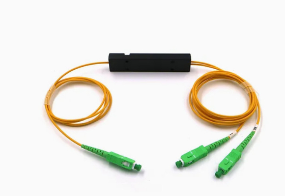 1x2 وضع واحد ABS SC PLC Splitter الألياف البصرية Sc APC 1 إلى 2 PLC Splitter