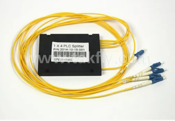 المدمج Gpon Epon 1X4 SC APC ABS FTTX Fiber Optic PLC Splitter مع تسامح درجة الحرارة -40- 85C