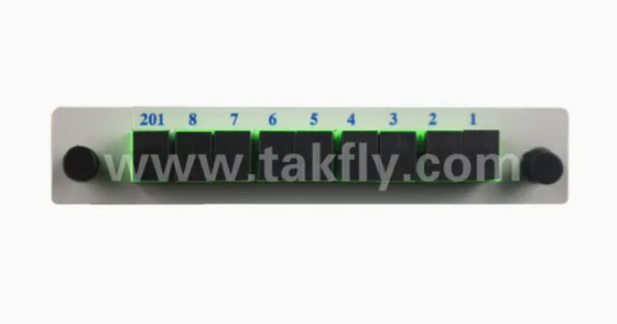 1 * 8 وضع واحد G657A1 نوع كاسيت الألياف LGX PLC Splitter مع Sc / APC Connector موثوقية عالية واستقرار