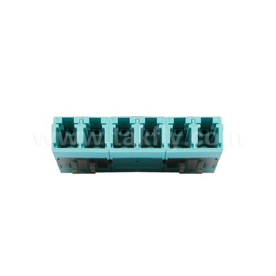 APC Polishing 6 Port LC Quad Dust Proof Adapter V2 للاتصالات الضوئية الألياف السريعة والدقيقة