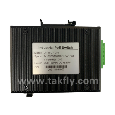 مفتاح جيجابت POE صناعي مع منفذ SFP واحد وتركيب سكة DIN