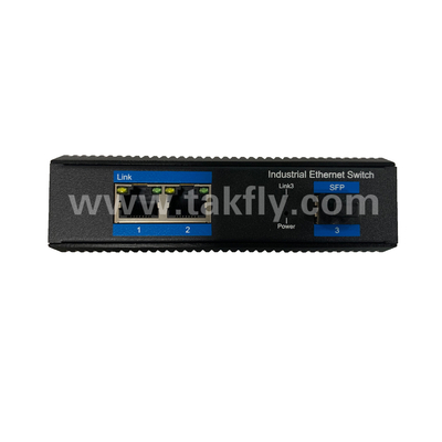 محول POE Ethernet الصناعي 2 منفذ جيجابيت مع فتحة SFP