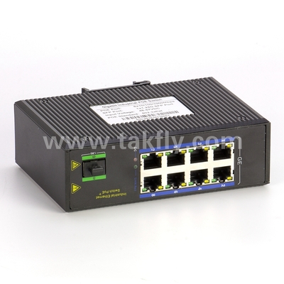 مبدل جيجابت POE صناعي بـ 8 منافذ مع SFP، تثبيت على سكة DIN