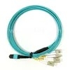 كابل تفريع MPO-LC OM4 بـ 24 نواة لمراكز بيانات 40G QSFP