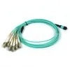 كابل تفريع MPO-LC OM4 بـ 24 نواة لمراكز بيانات 40G QSFP