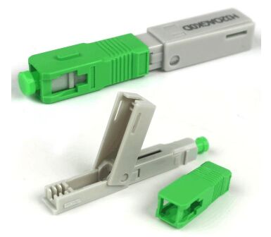 FTTH موصل SC / APC الميداني القابل للتثبيت من الألياف السريعة (مضمن-APC) لكابل السقوط الداخلي