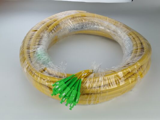 SC-LC 12F Fiber Optic Patchcord مع 12.5mm (وحدة فرعية للفايبر البصرية 2.0mm) قطر الكابل