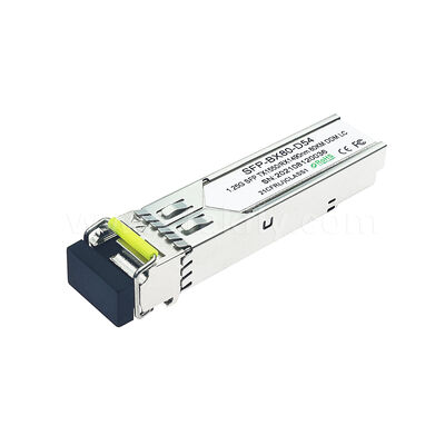 SFP 1.25 جيجابت في الثانية 80 كم LC تصل إلى Tx1490nm/Rx1550nm جهاز الإرسال والاستقبال البصري ثنائي الاتجاه لمركز البيانات FTTX