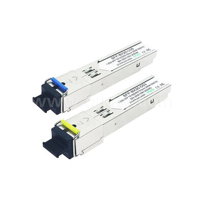 SFP 1.25Gbps 20KM SC وحدة المرسل البصري ثنائي الاتجاه لمركز البيانات AI FTTX
