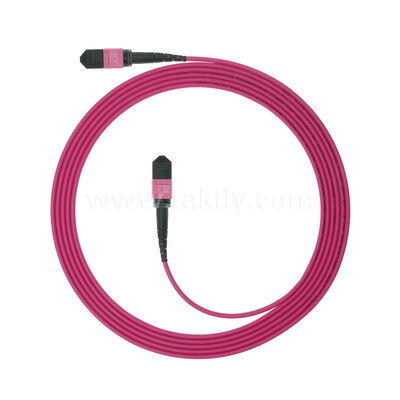 Elite MPO MTP Male Female 8F 12F 16F 24F MM Multimode OM4 Fiber Optic Patchcord / Optical Fiber Patch Cable / Optical Breakout Cable/ Optical Fiber Trunk Cable with PVC LSZH OFNR OFNP Outer Jacket