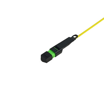 MPO MTP Fiber Connector with Pull Tab SM MM OM3 OM4 OM5 كابل الاختراق الضوئي للألياف الضوئية Fiber Optic Patchcord/ Optical Fiber Patch Cable/ Optical Fiber Trunk Cable/ Optical Fiber Fanout Cable للكثافة العالية