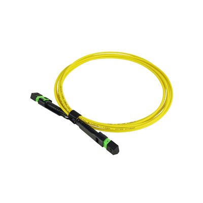 MPO MTP Fiber Connector with Pull Tab SM MM OM3 OM4 OM5 كابل الاختراق الضوئي للألياف الضوئية Fiber Optic Patchcord/ Optical Fiber Patch Cable/ Optical Fiber Trunk Cable/ Optical Fiber Fanout Cable للكثافة العالية