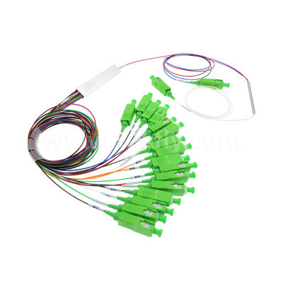 وصلة ألياف صغيرة مقاومة للماء 1x4، إغلاق ITU-T SM G657A2، كابل 2.0 مم، مقسم PLC للألياف الضوئية، IP68