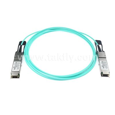 كابلات أوبتيكية نشطة AOC الألياف 100Gbps من QSFP28 إلى QSFP28 لمركز البيانات FTTH FTTX