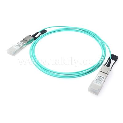 كابلات أوبتيكية نشطة AOC الألياف 100Gbps من QSFP28 إلى QSFP28 لمركز البيانات FTTH FTTX