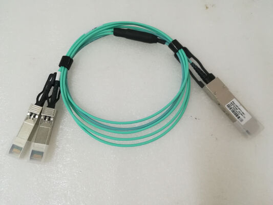 كابلات بصرية نشطة من الألياف AOC 40G QSFP+ 2x10 SFP+ لمركز البيانات