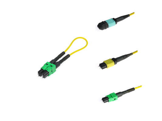طلاء مسحوق متعدد الألياف دفع على MPO MTP Connector حل دائم لمراكز البيانات وتطبيقات الاتصالات