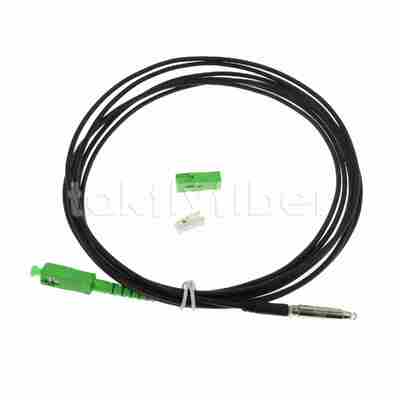 كابل إسقاط FTTH مرن MTC-SC قابل للدفع بقذيفة مع قطر 3.0mm وخسارة إدراج منخفضة ≤0.3dB
