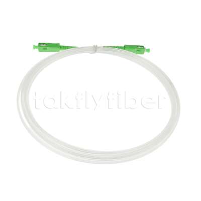كابل توصيل ألياف بصرية شفاف غير مرئي داخلي FTTH 2.0*3.0 مم SC/APC إلى SC/APC مع ألياف G657A