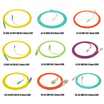 ألياف ضوئية Patchcord LC/Sc/FC/St Single-Mode/Multimode Upc/APC Simplex/Duplex Jumper لمركز البيانات FTTH Telecom