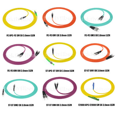 ألياف ضوئية Patchcord LC/Sc/FC/St Single-Mode/Multimode Upc/APC Simplex/Duplex Jumper لمركز البيانات FTTH Telecom