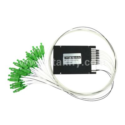 وحدة MUX & DEMUX من الألياف الضوئية CWDM 8+1 قناة بوحدة ABS لمراكز البيانات FTTX