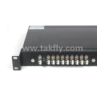 وحدة CWDM 8+1Channel MUX+DEMUX LGX للألياف البصرية لمركز البيانات FTTX