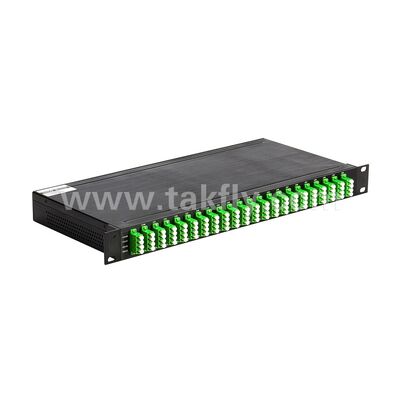 DWDM 100GHz AWG 40CH MUX+DEMUX الألياف الضوئية لمركز البيانات الاتصالات 5G
