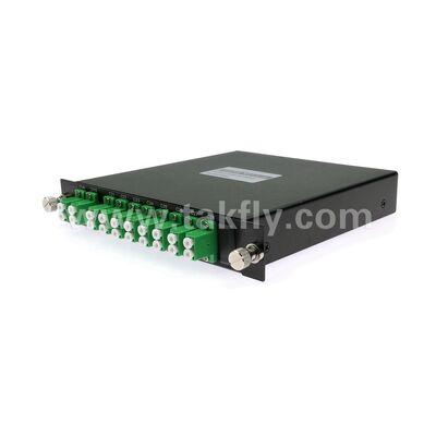وحدة الألياف الضوئية DWDM 8 + 1قناة MUX + DEMUX LGX لمركز البيانات الاتصالات 5G