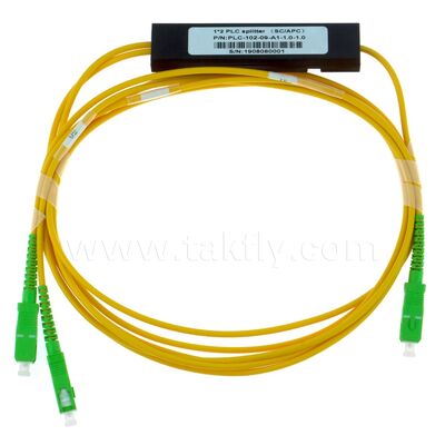 مقسم الألياف الضوئية PLC صندوق ABS 1xN SC APC/UPC لشبكات Fttx ومراكز بيانات الاتصالات