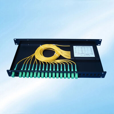 PLC Splitter Rack Mount SingleMode G657A SC APC/UPC الألياف الضوئية لمركز البيانات الاتصالات FTTx