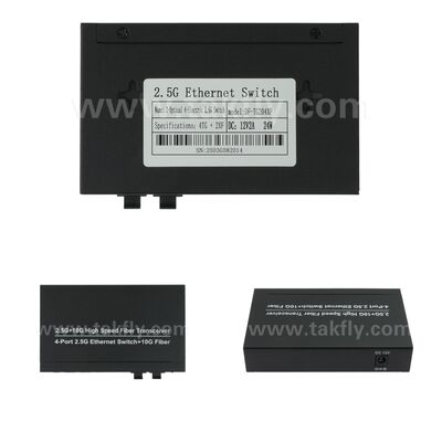2.5G 2 Port Fiber 4 Port Copper Ethernet Switch مع 10G Uplink ومحفظة معدنية بدون مروحة لتوسيع شبكة عالية السرعة