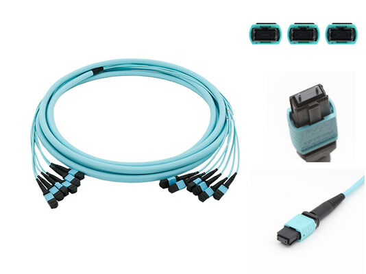 MPO MTP Multi-Core Pre-terminated Fiber Patch Cord لتطبيقات مركز البيانات عالية الكثافة