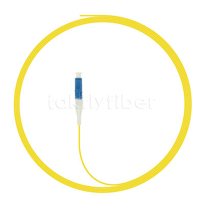 LC Simplex Single Mode Fiber Optic Pigtail 1m 2m 3m الطول، 0.9mm عازل ضيق