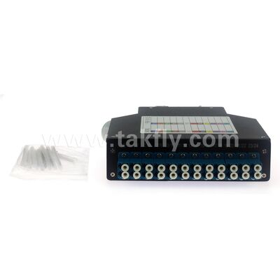 1U Rackmount ODF للوصول الأمامي مع 2 صناديق ربط و 12-48 سعة للقلب