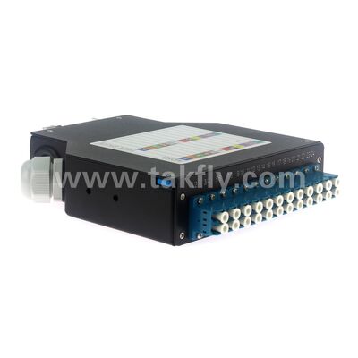 1U Rackmount ODF للوصول الأمامي مع 2 صناديق ربط و 12-48 سعة للقلب