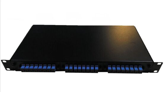 1U Rackmount ODF للوصول الأمامي مع 2 صناديق ربط و 12-48 سعة للقلب