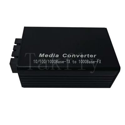 مبدل الوسائط الأثنري السريع 100M ، 10 / 100Base-TX إلى 100Base-FX ، غطاء الألومنيوم ، تمديد إلى 100 كم