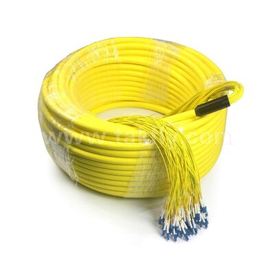 سلاسل التصحيح بالألياف البصرية 96Cores LC-LC Pre-terminated Breakout Patchcord لمركز بيانات الاتصالات